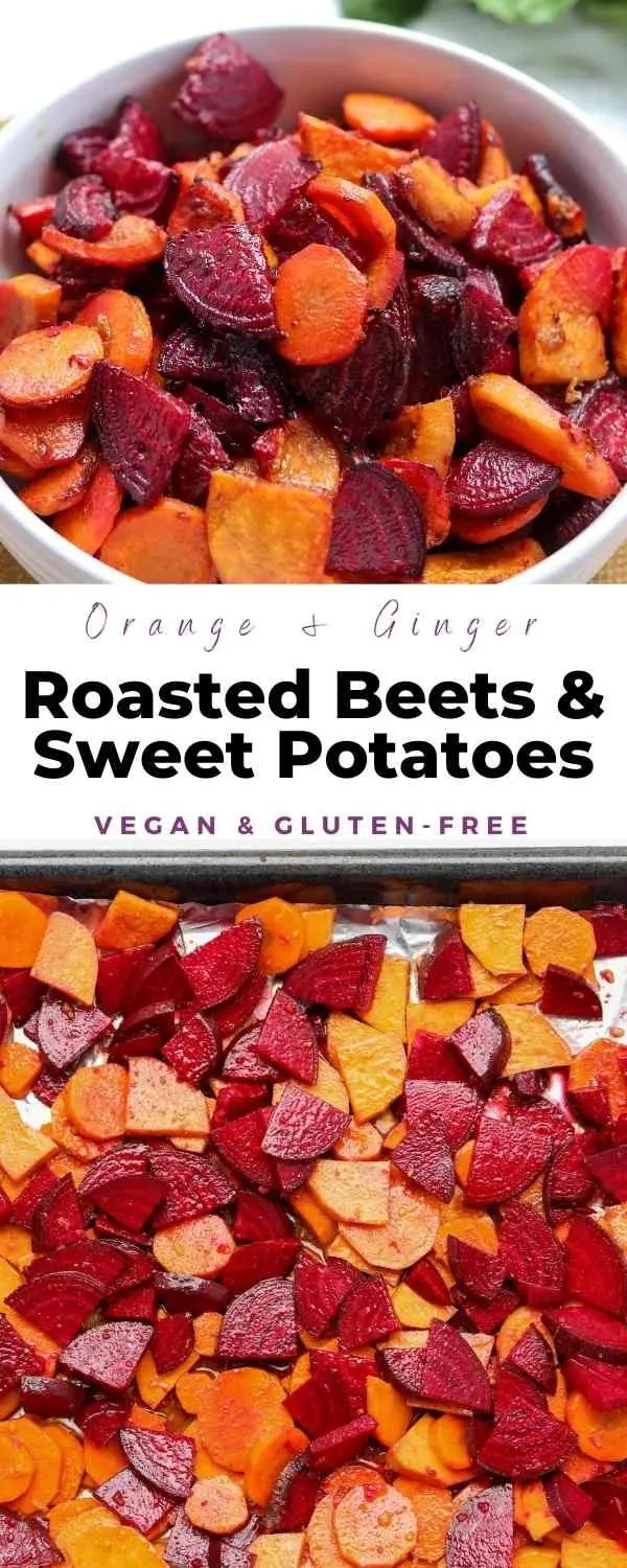 roasted beets and sweet potatoes pin