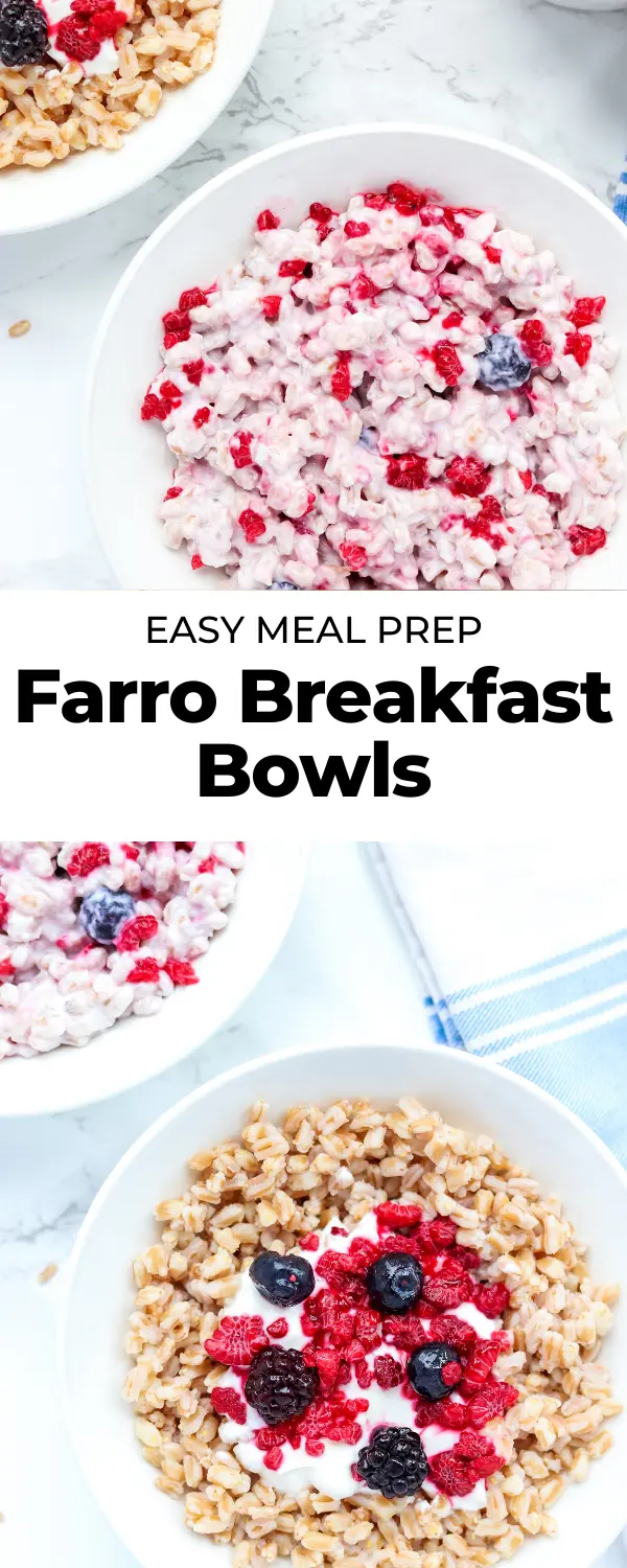 farro breakfast bowl pin