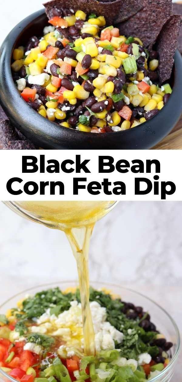 black bean and corn salsa pin