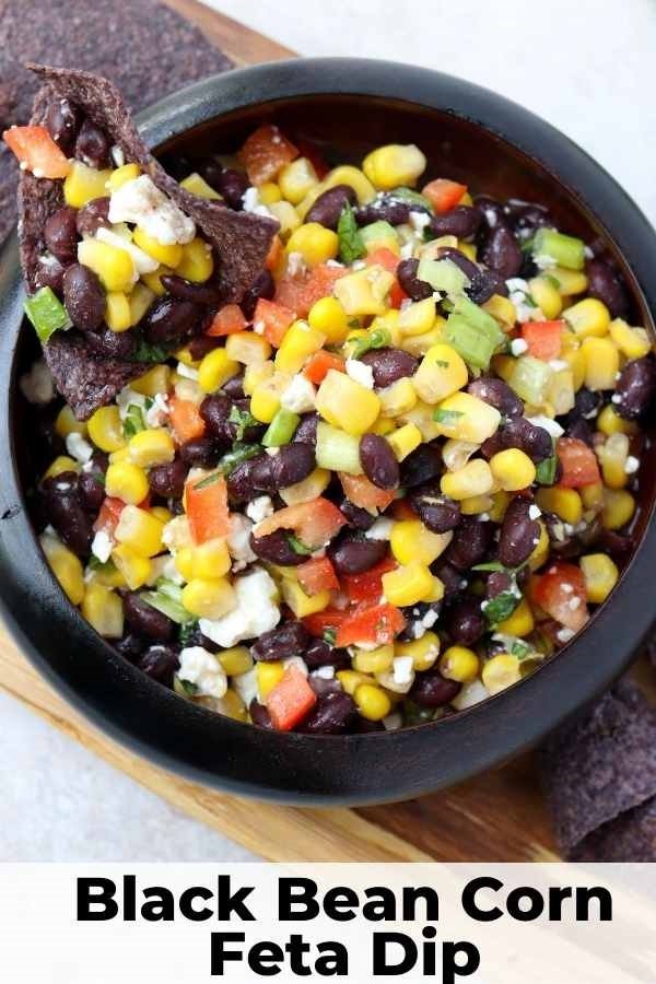 black bean corn salad pin