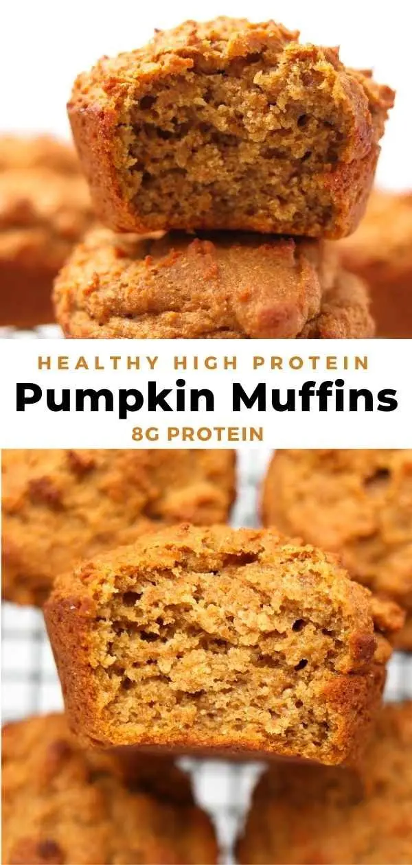 whole wheat protein pumpkin muffins pin