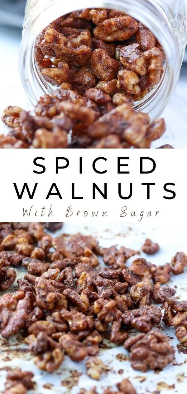 holiday spiced walnuts pinterest pin