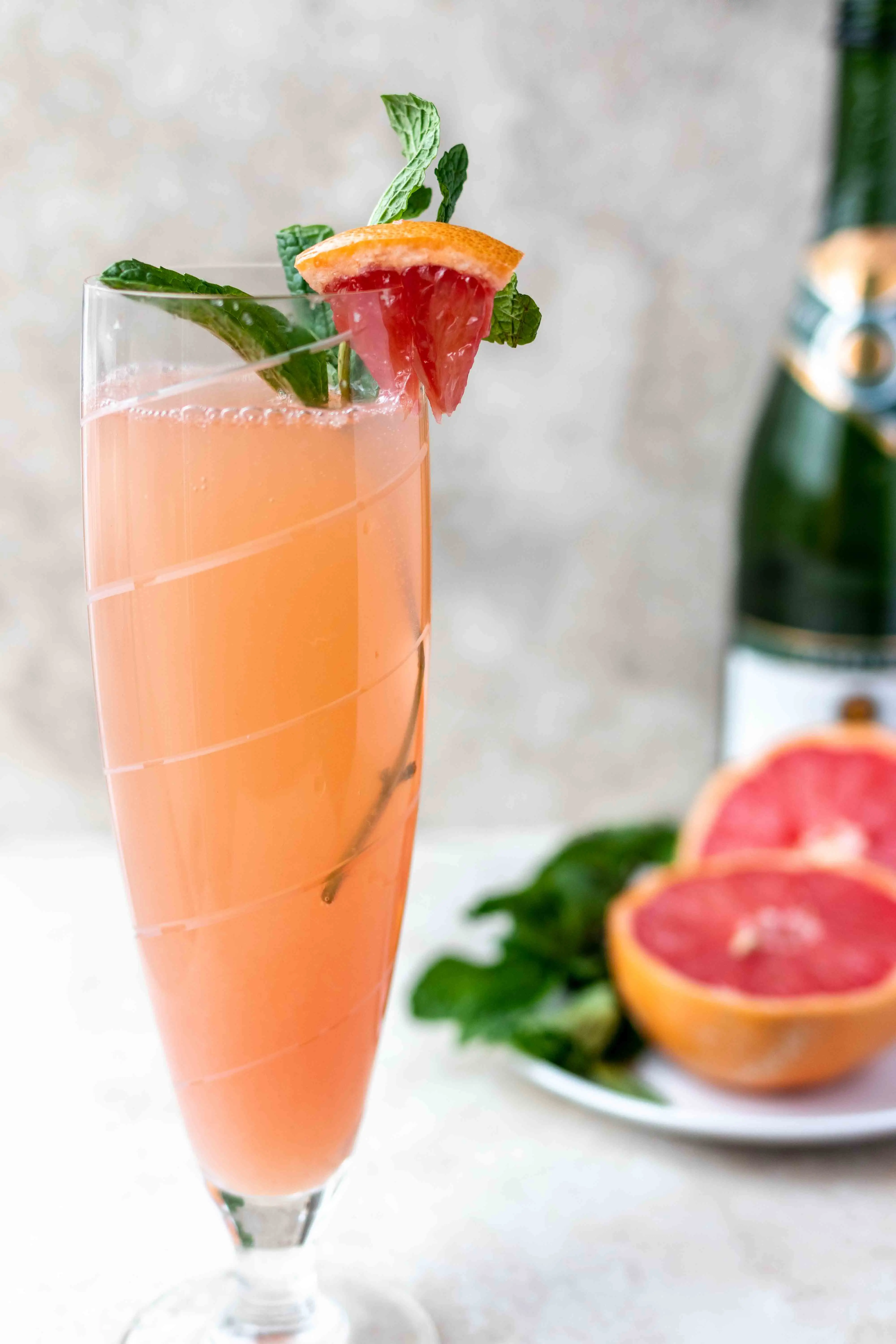 mimosa with grapefruit juice