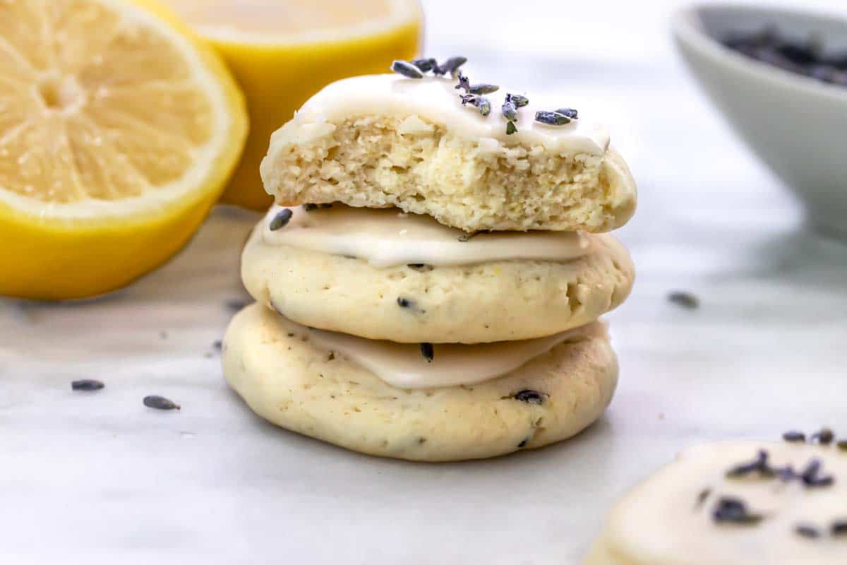 Glazed Lemon Lavender Cookies Monica Nedeff