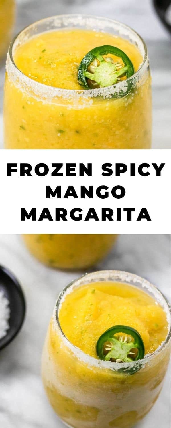 spicy mango margarita pinterest pin