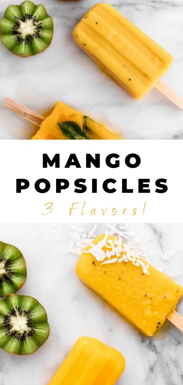 tropical mango popsicles pinterest pin
