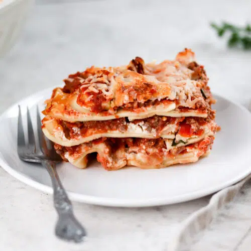 mediterranean lasagna slice