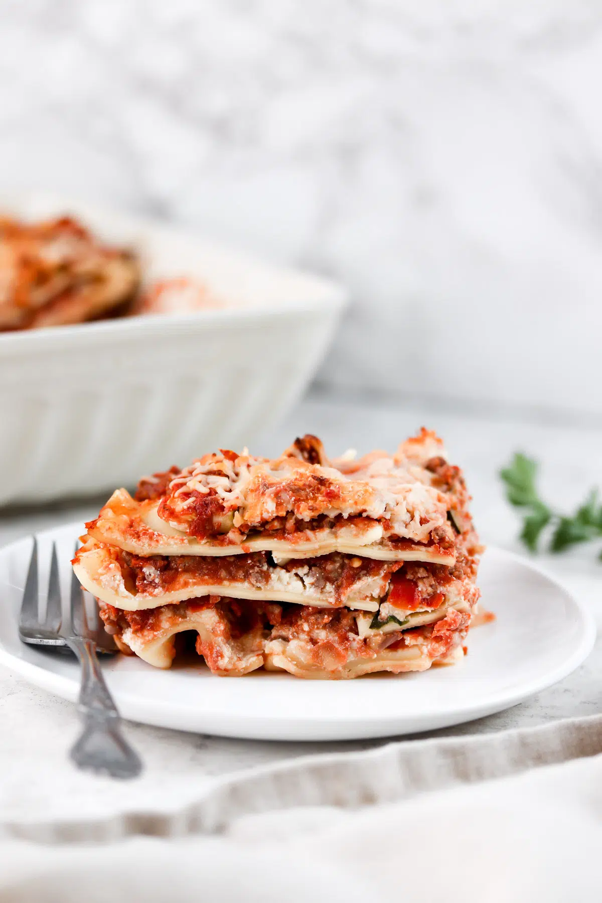 pan of healthy lasagna
