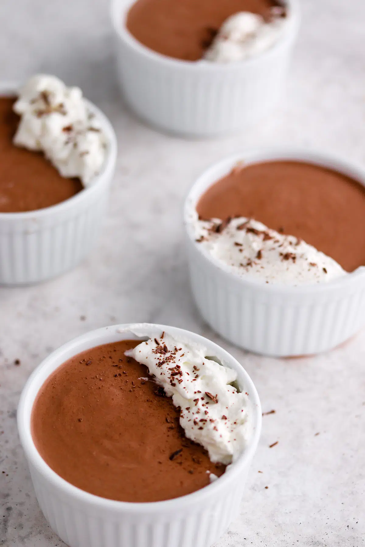 Greek yogurt mousse in containers