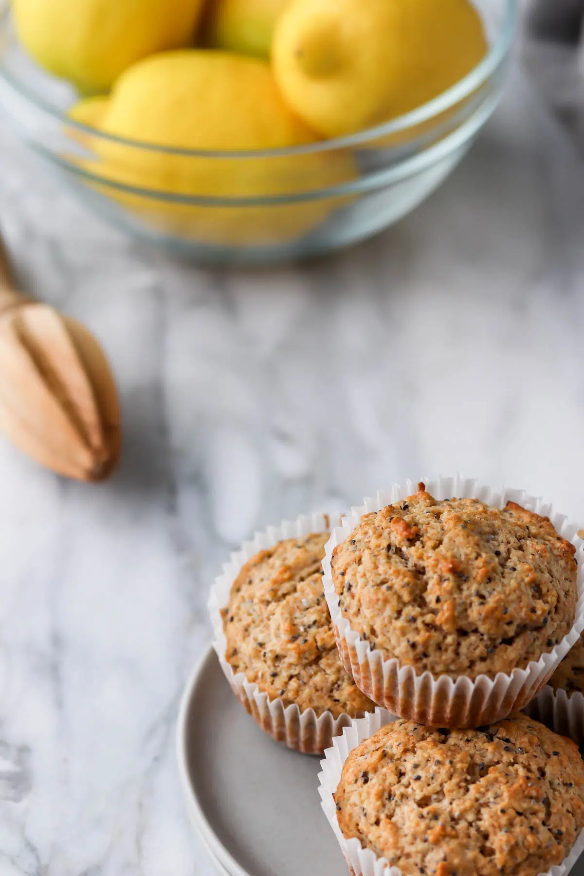 freshly baked muffins on a plate