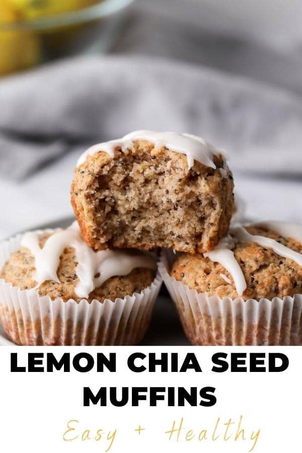 lemon muffin with chia seeds pinterest pin
