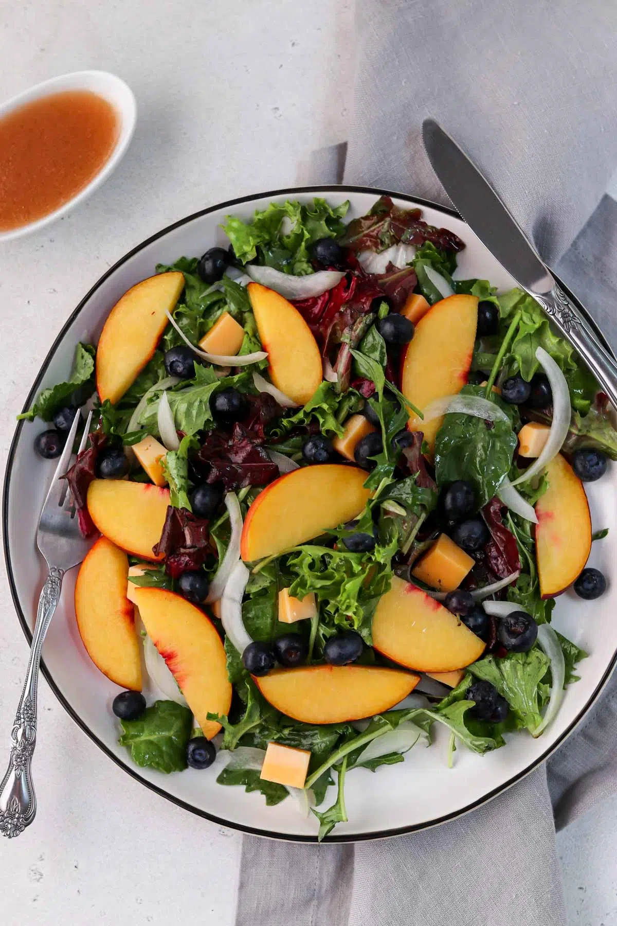 fresh peach salad