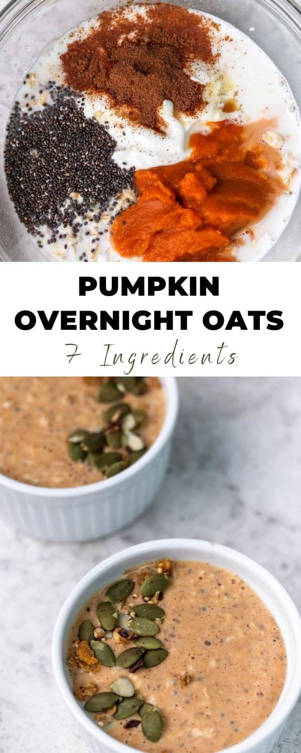 pumpkin overnight oats pinterest pin