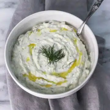 tzatziki dip in a bowl