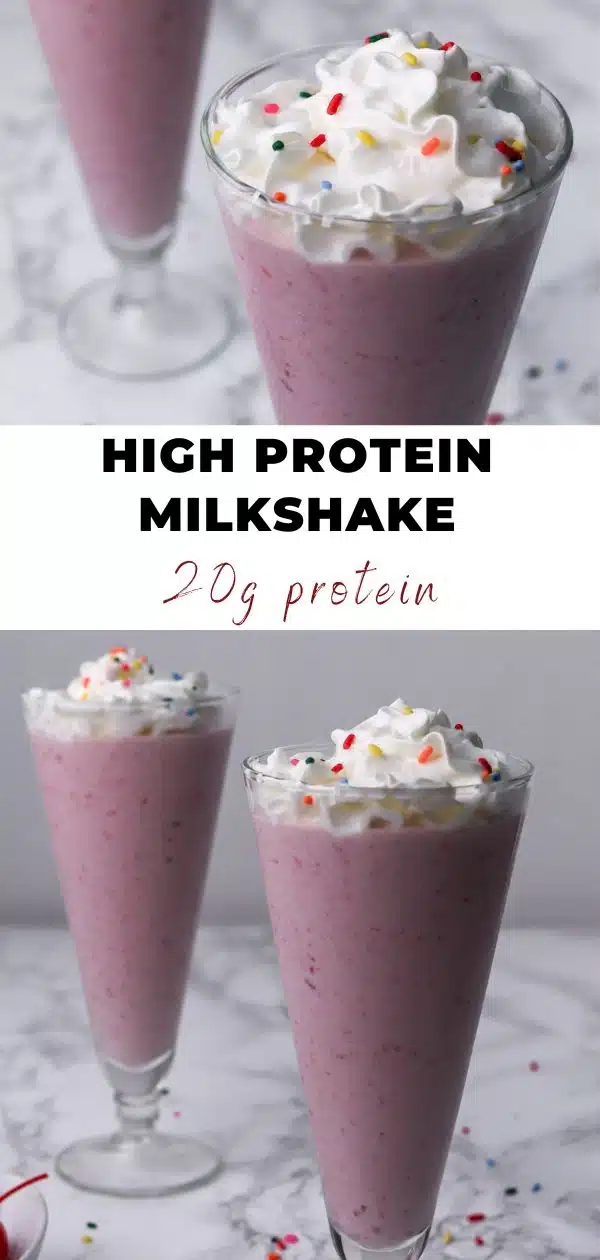 protein milkshake pinterest pin