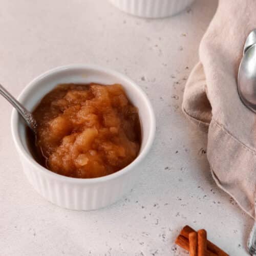 crockpot applesauce in a cup