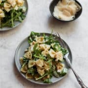 arugula pasta salad with parmesan